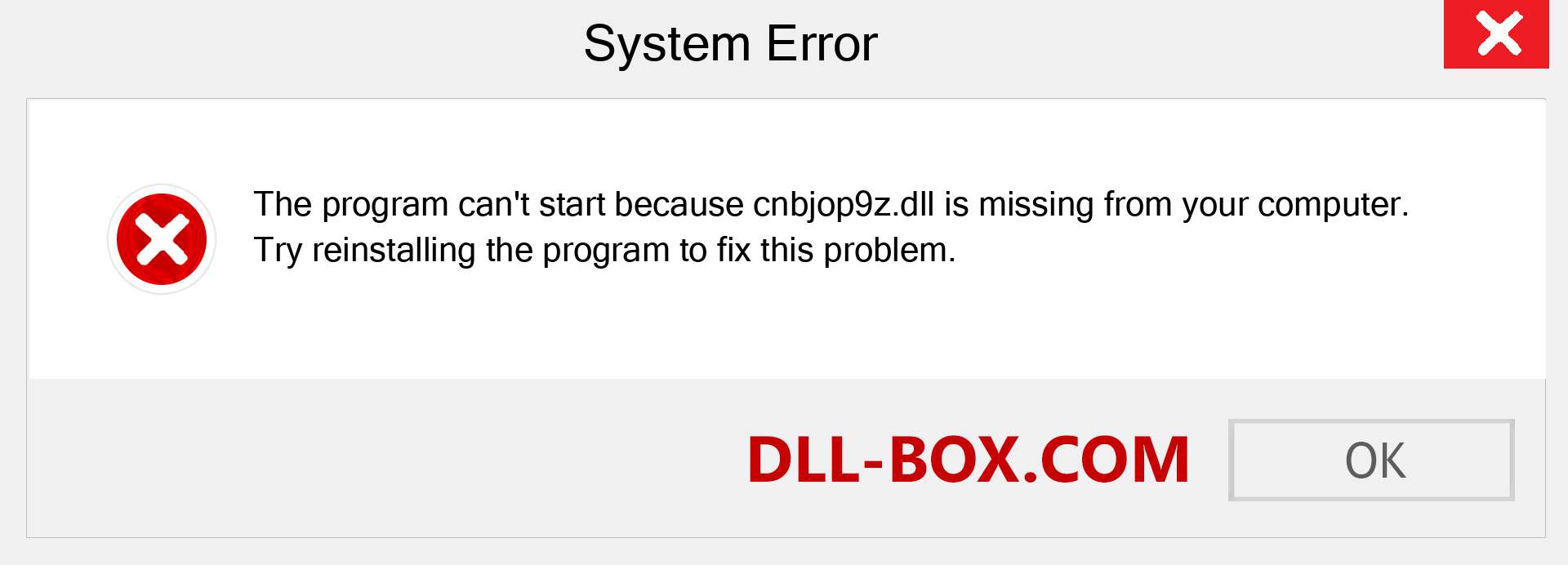  cnbjop9z.dll file is missing?. Download for Windows 7, 8, 10 - Fix  cnbjop9z dll Missing Error on Windows, photos, images